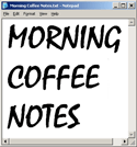Morning Coffee Notes, an occasional podcast by Scripting News Editor, Dave Winer.